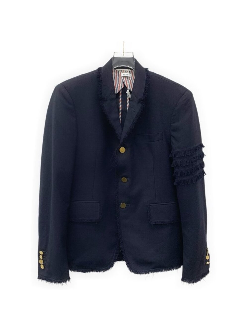 Thom Browne Navy Blue Classic 4-Bar Wool Blazer